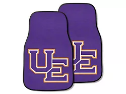 Carpet Front Floor Mats with West Virginia State University Yellow Jacket Logo; Black (Universal; Some Adaptation May Be Required)