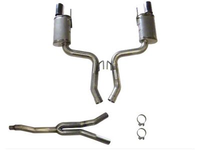 JBA Cat-Back Exhaust with Polished Tips; 304 Stainless Steel (15-23 Mustang EcoBoost w/o Active Exhaust)