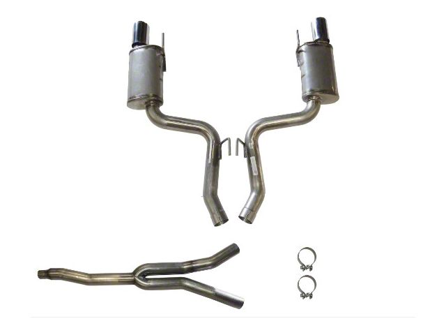 JBA Cat-Back Exhaust with Polished Tips; 304 Stainless Steel (15-23 Mustang EcoBoost w/o Active Exhaust)