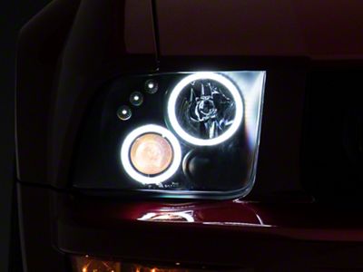 CCFL Halo Projector Headlights; Black Housing; Clear Lens (05-09 Mustang w/ Factory Halogen Headlights, Excluding GT500)