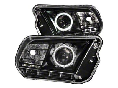 CCFL Halo Projector Headlights; Black Housing; Clear Lens (10-12 Mustang w/ Factory Halogen Headlights)