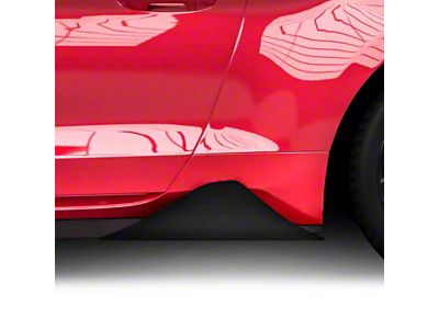 Centa Pro Style Rocker Panel Winglets; Dry Carbon Fiber Vinyl (15-23 Mustang GT, EcoBoost, V6)