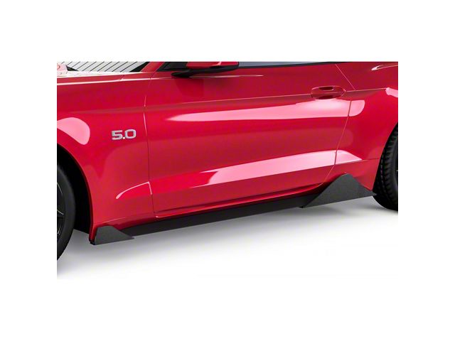 Centa Pro Style Rocker Panel Winglets Set; Textured Black (15-23 Mustang GT, EcoBoost, V6)