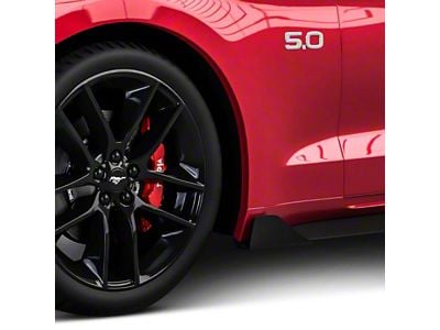 Centa Style Rocker Panel Winglets; Dry Carbon Fiber Vinyl (15-23 Mustang GT, EcoBoost, V6)