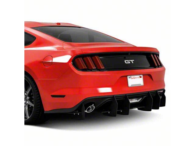 Centa VR2 Rear Diffuser; Dry Carbon Fiber Vinyl (15-17 Mustang GT Premium, EcoBoost Premium)