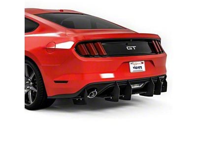 Centa VR2 Rear Diffuser; Gloss Black (15-17 Mustang GT Premium, EcoBoost Premium)