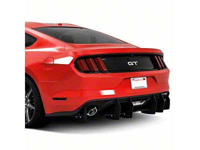 Centa VR2 Rear Diffuser; Matte Black Vinyl (15-17 Mustang GT Premium, EcoBoost Premium)