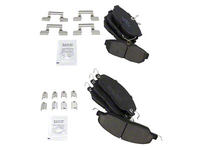 Ceramic Brake Pads; Front and Rear (05-14 Mustang GT w/o Performance Pack, V6)