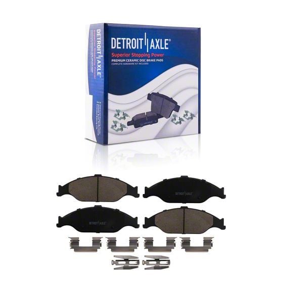 Mustang Ceramic Brake Pads; Front and Rear (99-04 Mustang GT, V6