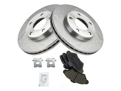 Ceramic Brake Rotor and Pad Kit; Front (94-98 Mustang GT, V6)