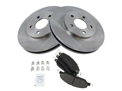 Ceramic Brake Rotor and Pad Kit; Front (05-10 Mustang V6)