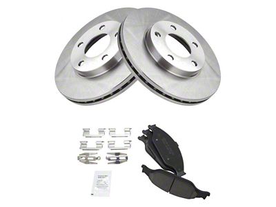Ceramic Brake Rotor and Pad Kit; Front (99-04 Mustang GT, V6)