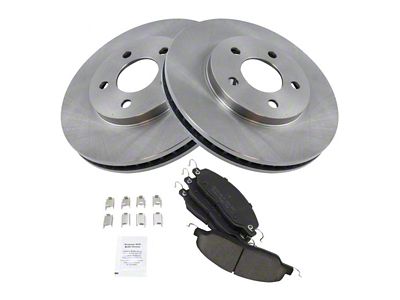 Ceramic Brake Rotor and Pad Kit; Front (05-10 Mustang V6)