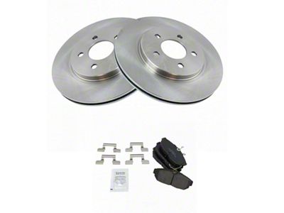 Ceramic Brake Rotor and Pad Kit; Rear (05-14 Mustang GT, V6)