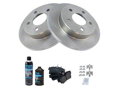 Ceramic Brake Rotor and Pad Kit; Rear (94-04 Mustang GT, V6)