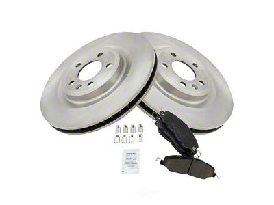 Ceramic Brake Rotor and Pad Kit; Front (11-14 Mustang GT w/o Performance Pack)