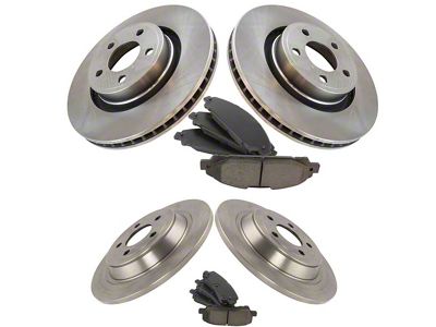Ceramic Brake Rotor and Pad Kit; Front and Rear (15-17 Mustang EcoBoost w/o Performance Pack, V6)
