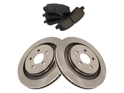 Ceramic Brake Rotor and Pad Kit; Rear (15-23 Mustang GT, EcoBoost w/ Performance Pack)