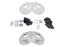 Ceramic Performance Brake Rotor, Pad, Brake Fluid and Cleaner Kit; Front and Rear (94-98 Mustang GT, V6)