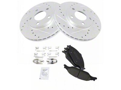 Ceramic Performance Brake Rotor and Pad Kit; Front (99-04 Mustang GT, V6)