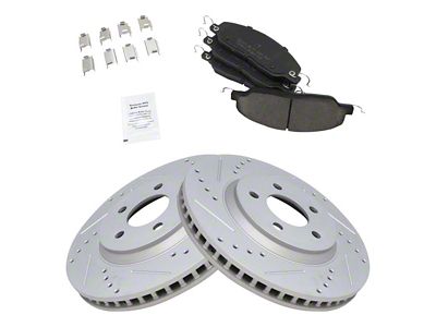 Ceramic Performance Brake Rotor and Pad Kit; Front (05-10 Mustang GT; 11-14 Mustang V6)