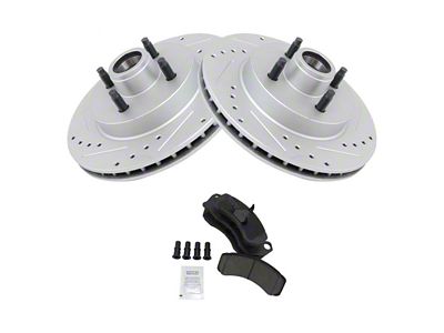 Ceramic Performance Brake Rotor and Pad Kit; Front (87-93 Mustang, Excluding Cobra)