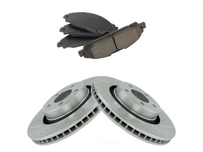 Ceramic Performance Brake Rotor and Pad Kit; Front (15-17 Mustang EcoBoost w/o Performance Pack, V6)