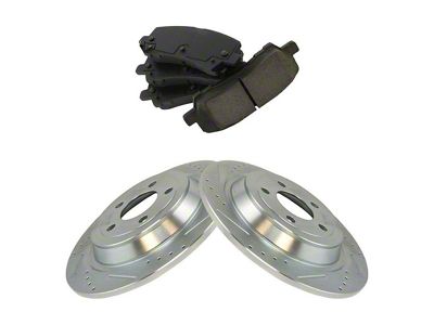 Ceramic Performance Brake Rotor and Pad Kit; Rear (15-18 Mustang EcoBoost w/o Performance Pack, V6)