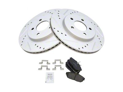 Ceramic Performance Brake Rotor and Pad Kit; Rear (05-14 Mustang GT, V6)