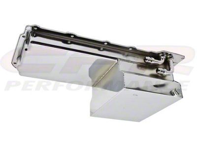 Chevy LS Oil Pan with 90-Degree -10AN Fittings; 7-Quart Capacity; Chrome (Universal; Some Adaptation May Be Required)
