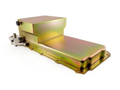Chevy LS Oil Pan with Oil Filter Adapter; 7-Quart Capacity; Zinc (Universal; Some Adaptation May Be Required)