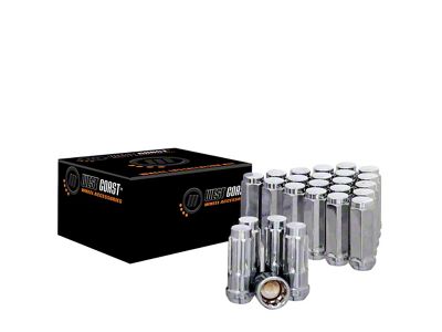 Chrome Acorn Lug Nuts; M14x1.5; Set of 20 (15-25 Mustang)