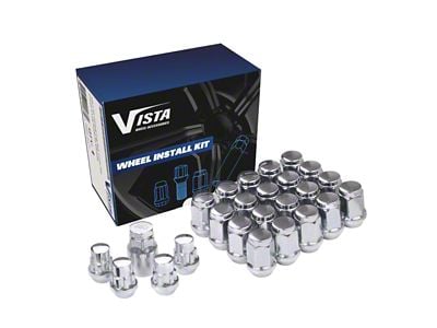 Chrome Acorn Lug Nuts; M14x1.5; Set of 24 (15-25 Mustang)