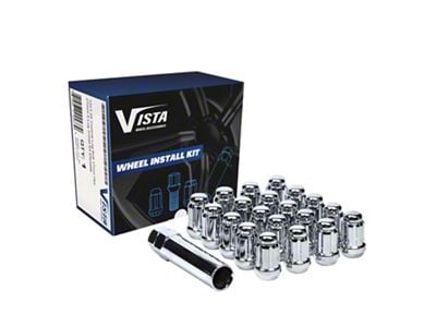Chrome Acorn Spline Lug Nuts; M14x1.5; Set of 20 (15-25 Mustang)
