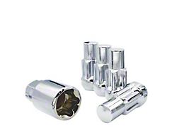 Chrome Acorn Wheel Locks; M14x1.5; Set of 5 (15-25 Mustang)