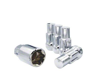 Chrome Acorn Wheel Locks; M14x1.5; Set of 5 (15-25 Mustang)