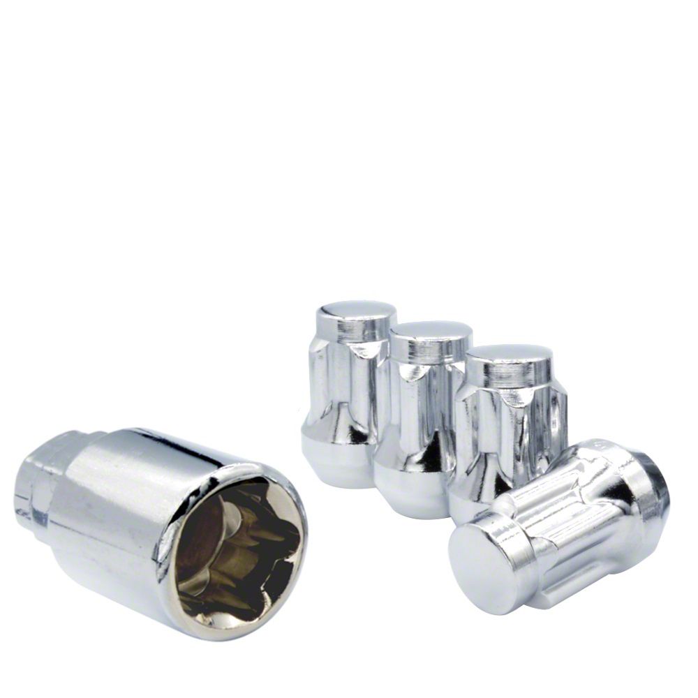 1/2-20 Black Bulge Acorn Wheel Lock Nut Set - Fits Most Jeep, Ford Mustang - Xlugs.com 40400SBK
