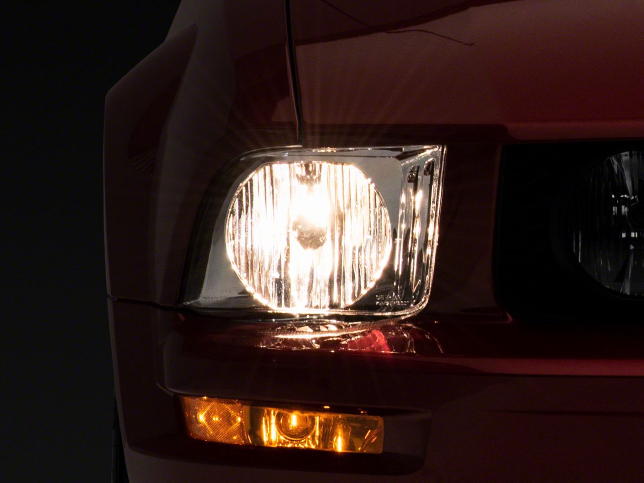 Mustang Euro Headlights; Chrome Housing; Clear Lens (0509 Mustang w/ Factory Halogen Headlights