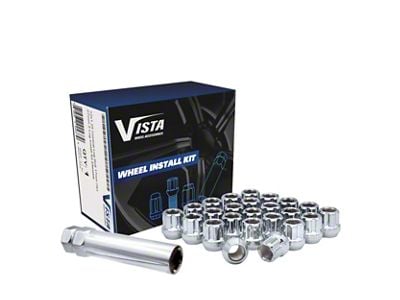 Chrome Open Acorn Spline Lug Nuts; M14x1.5; Set of 20 (15-25 Mustang)