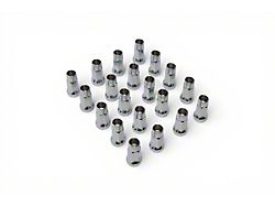 Chrome Open End Knurled Wheel Lug Nuts; 1/2-Inch x 20; Set of 20 (79-14 Mustang)