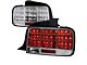 Sequential LED Tail Lights; Chrome Housing; Clear Lens (05-09 Mustang)