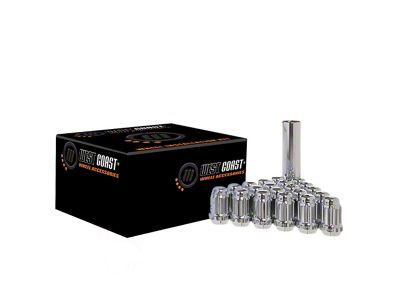 Chrome Spline Acorn Lug Nuts; M14x1.5; Set of 20 (15-25 Mustang)