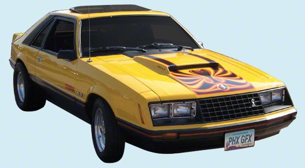 Mustang Cobra Decal and Stripe Kit; Yellow (1979 Mustang