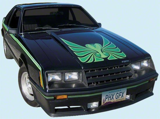 Mustang Cobra Stripe Kit; Green (80-81 Mustang) - Free Shipping