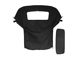 Convertible Soft Top with Plastic Window; Black (83-93 Mustang Convertible)