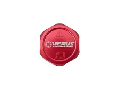Coolant Overflow Cap; Anodized Red (15-24 Mustang)