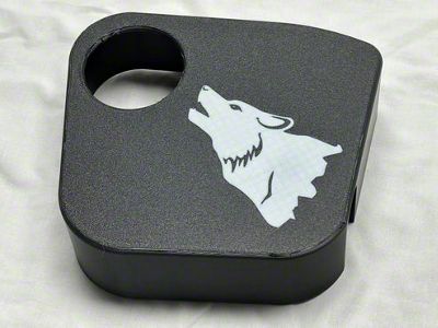 Coolant Tank Cover with Coyote Howling; White (2024 Mustang)