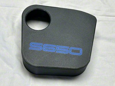 Coolant Tank Cover with S650 Text; Blue (24-25 Mustang)