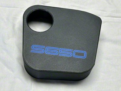 Coolant Tank Cover with S650 Text; Blue (2024 Mustang)