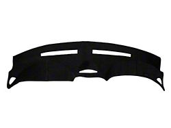 Custom Fit Dash Cover with Clock Cutout; Brushed Suede Charcoal (94-97 Mustang)